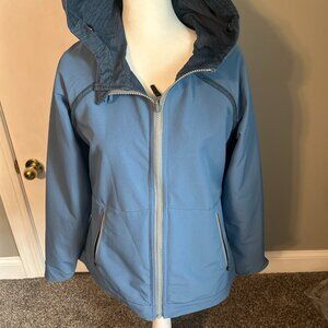 Kerrits Blue Reversible Lightweight & Waterproof Riding Coat - Medium